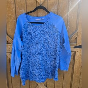 Blue Leopard Print Women's Top
